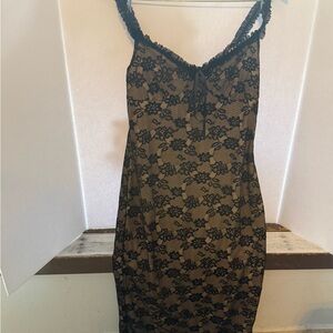 12th Tribe Black Lace Floral Dress